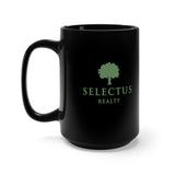 Selectus Black Mug Green Logo 15oz